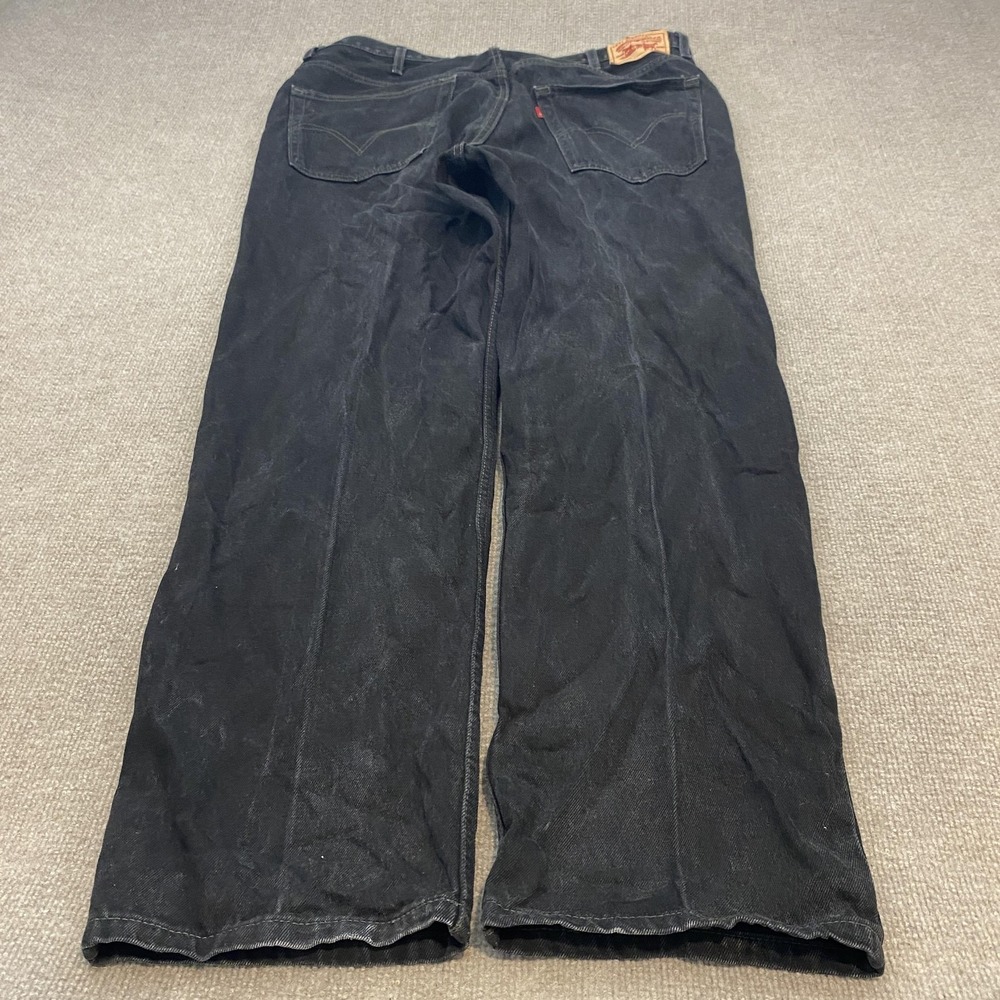 Levis Jeans Faded Black Relaxed Vintage 550 Mens 40x32 Tapered Denim 90s